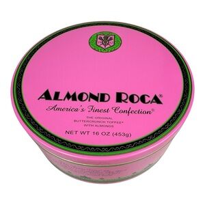 Limited Edition Vintage Inspired by 1931  Cajita Rosa Art Deco Almond Roca Tin